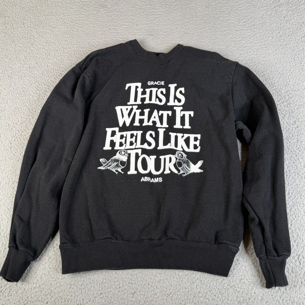 GRACIE ABRAMS Sweatshirt Men Small This Is What It Feels Like Tour Concert Merch